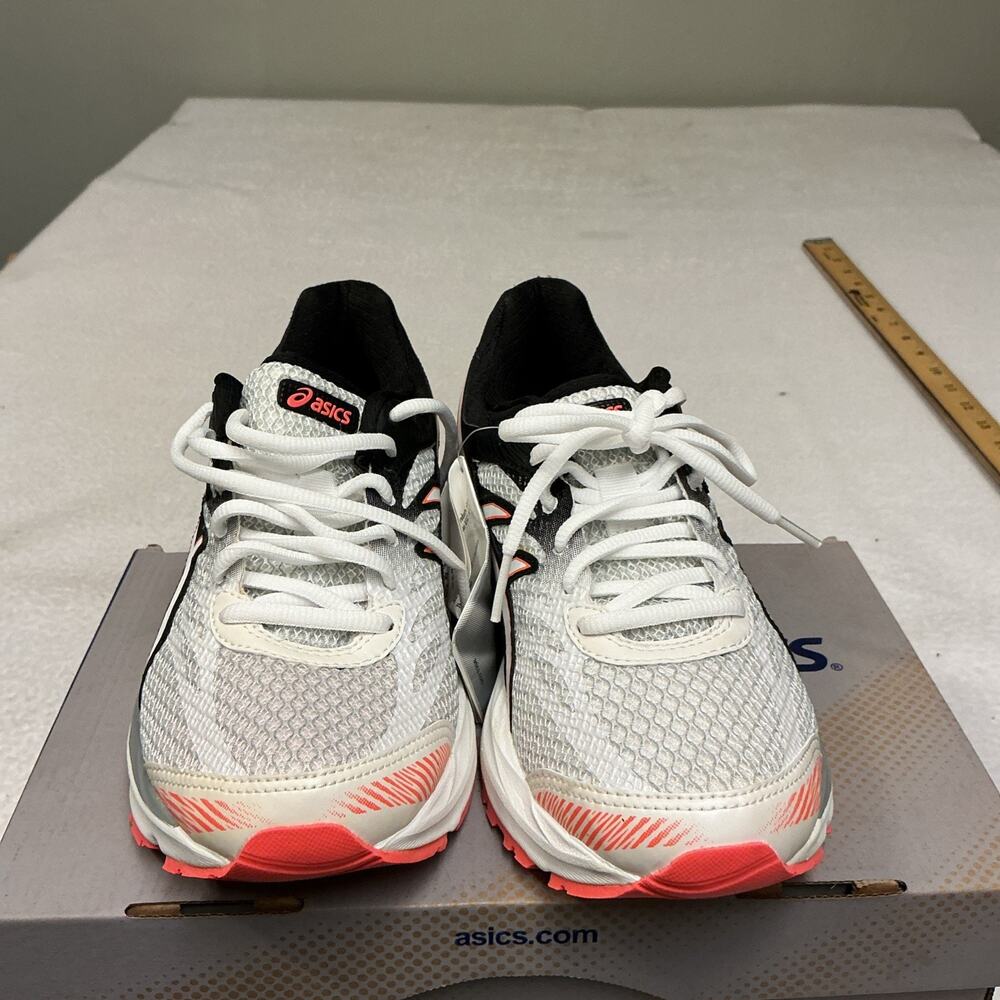 ASICS Women's Gel-Flux 4 Shoes White/Black/Orange Size 7 (D) New In Box 3344